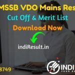 RSMSSB VDO Mains Result 2022-Download Rajasthan Village Davelopment Officer (VDO) Result, Cut off & Merit. Result Date Of RSMSSB VDO Exam is 04 August 2022.