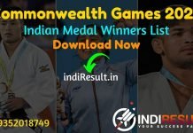 Indian Medal Winners List In Commonwealth Games 2022 -Download complete list of Indian Medal winners in the Commonwealth Games 2022 in Birmingham.