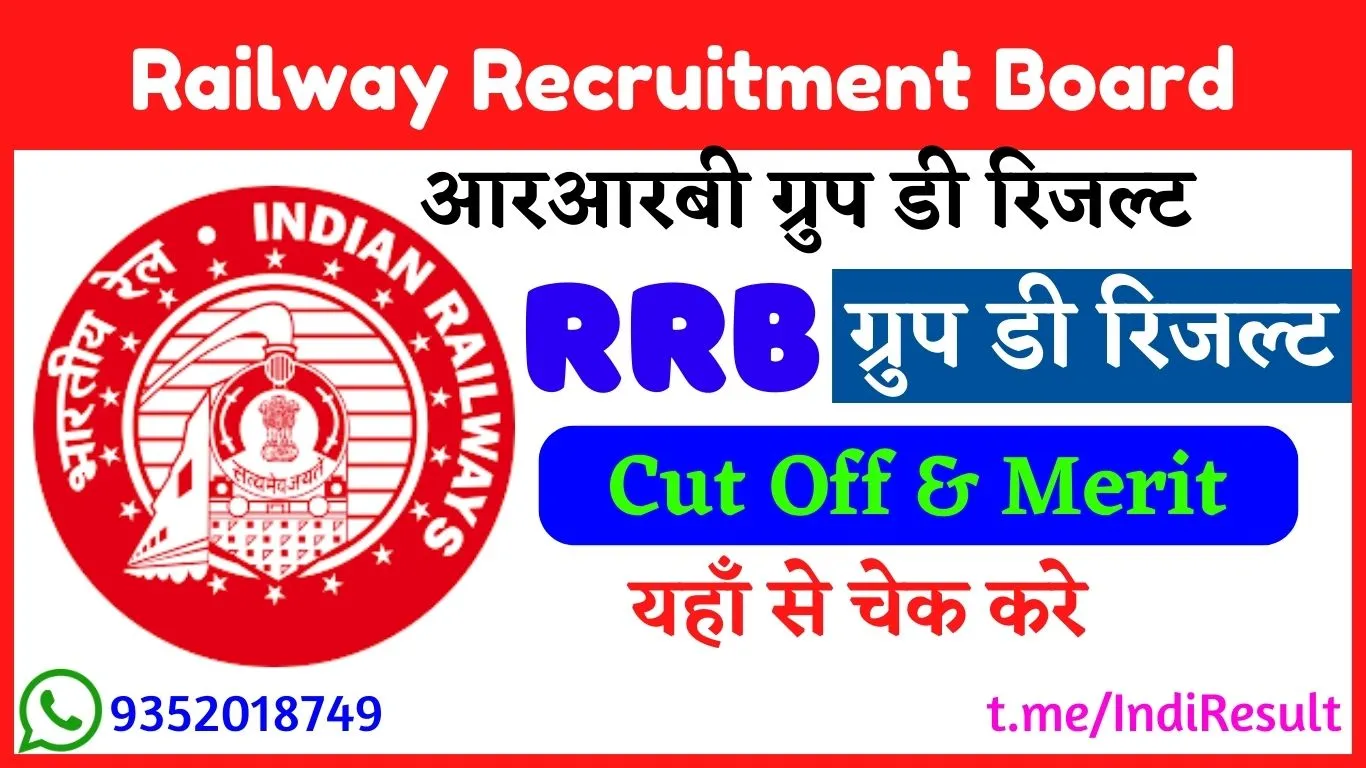RRB Group D Result 2022 Direct Link Zone Wise Merit List & Cut Off Download