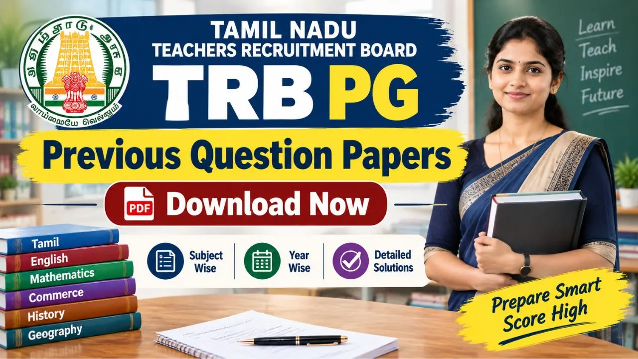 TRB PG Previous Question Papers Pdf Download Original PG TRB Old Paper