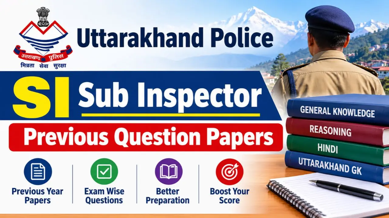 Uttarakhand Police SI Previous Question Papers Pdf Download Original Paper